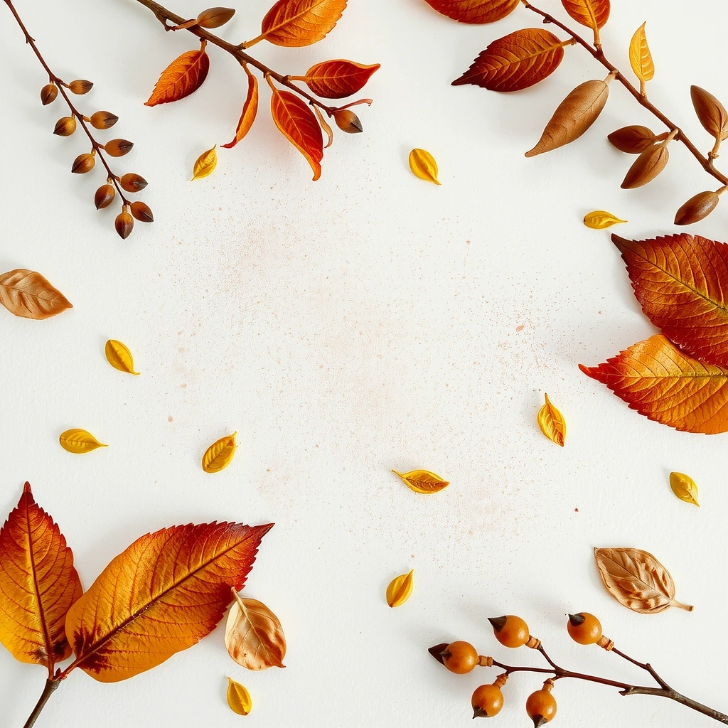 Natural background textures and botanical elements